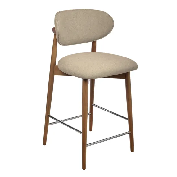 Полубарный стул Mod, орех, бежевое букле