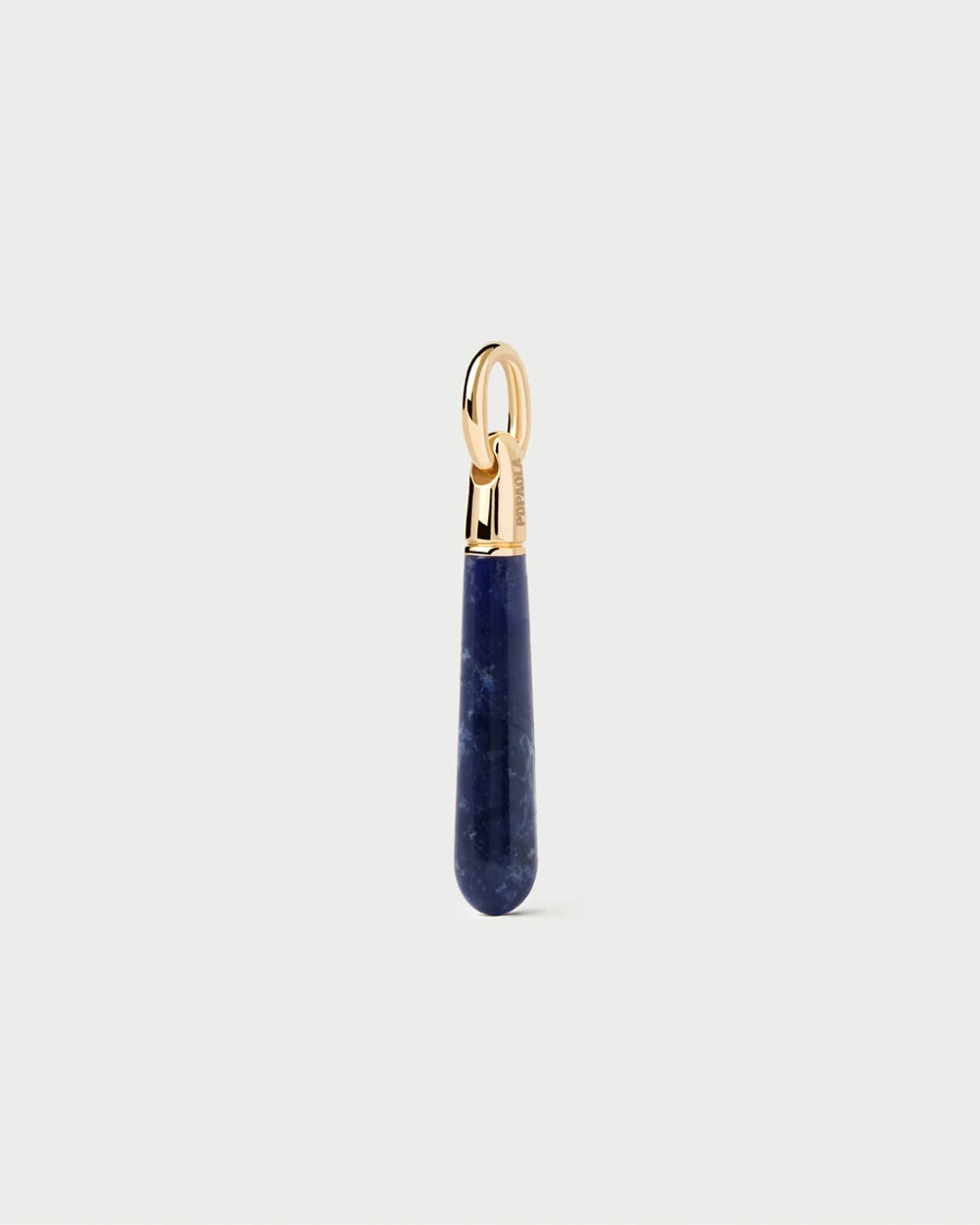 Подвеска Sodalite Large Drop серебро 925 пробы покрытое золотом