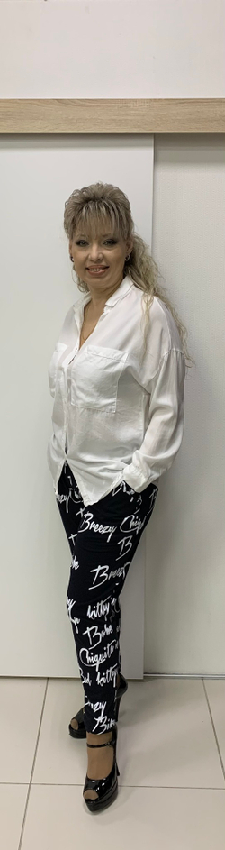 Коттоновый блузон-рубашка с кармашками