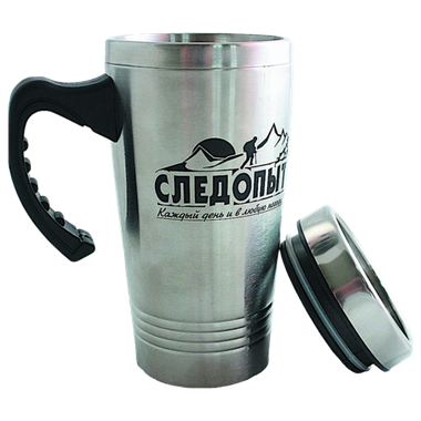 Термокружка 470мл Следопыт PF-CWS-P63 с открытой ручкой ( Изотермическая )