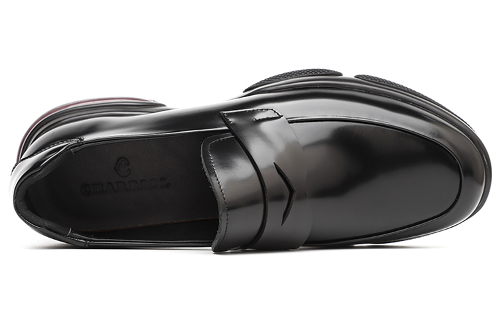 CHARRIOL Air Cushion Shoes Cow Leather Air Cushion Men"s Casual Shoes Leather Shoes Men"s Black