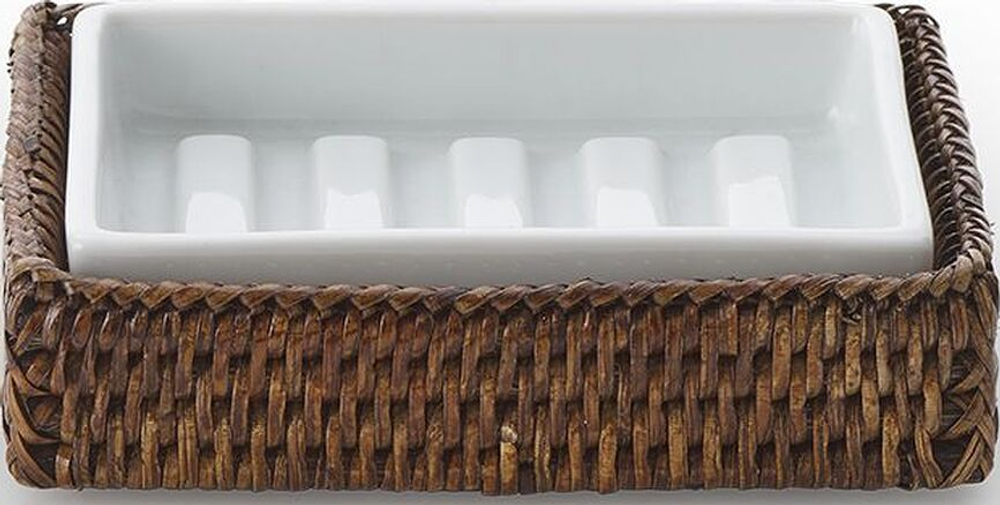 Мыльница Decor Walther Basket, фарфор, коричневая