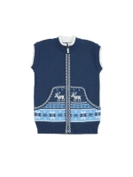 Жилетка вязаная на молнии