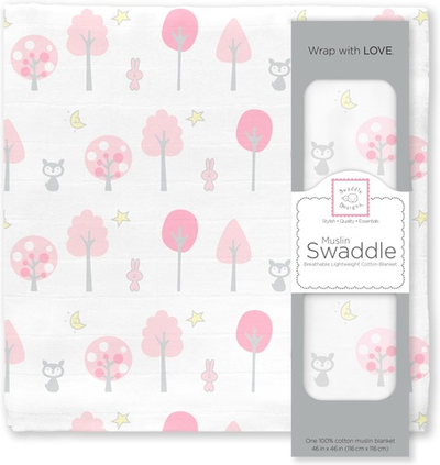 SwaddleDesigns SDM-152P Пеленка муслиновая Pink Thicket