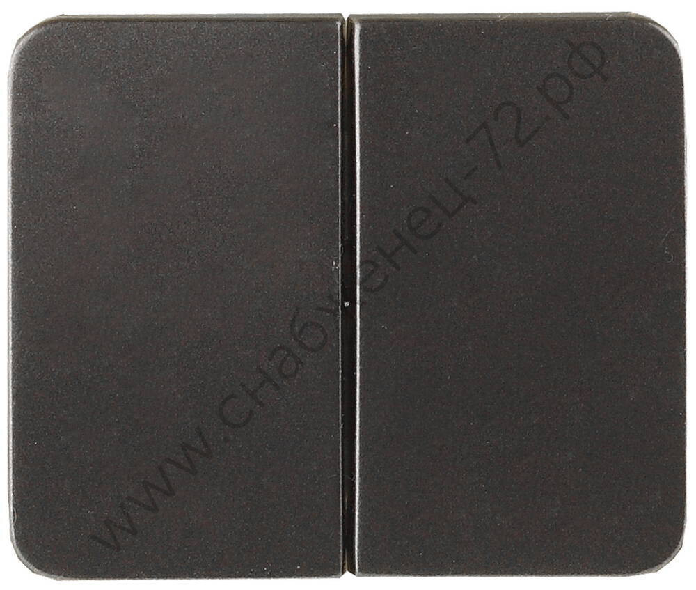 СВЕТОЗАР Гамма, двухклавишный без вставки и рамки цвет темно-серый металлик 10A/~250B, Электрический выключатель (SV-54134-DM)