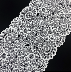 Кружево эластичное белое 20 см