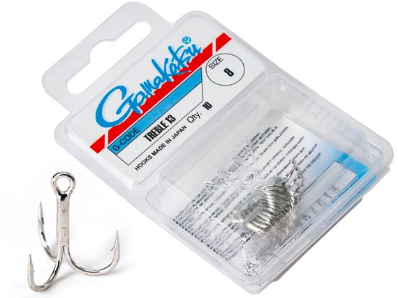 Крючки-тройники Gamakatsu 13N TREBLE HOOKS NICKEL разм. 08 10шт.