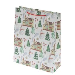 GAEM Пакет подарочный (бумага 210г/м2, блок 12шт), L26 W10 H32 см, 4в.