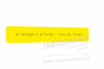Тактильная табличка Брайлем 50х270 мм на ПВХ 3 мм, монохром