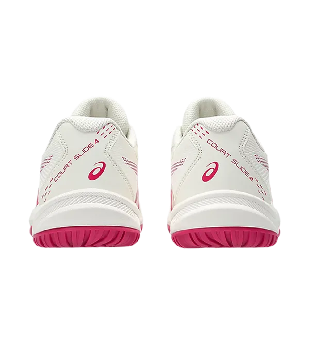 Asics Court Slide 4 Кремовый-Яркая Розовая Женские Кроссовки 2025