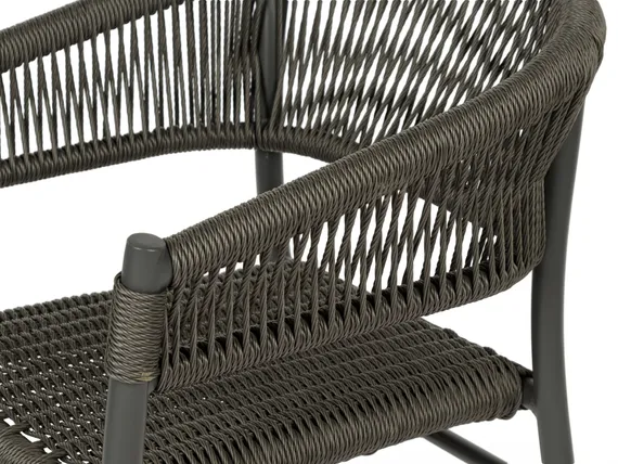 Плетеный стул Dodi, алюминий, ротанг