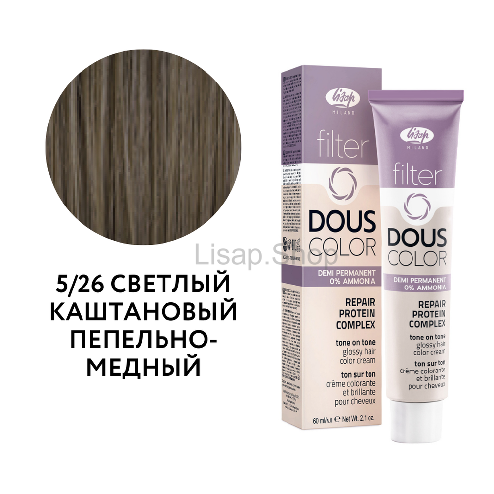 Полуперманентный безаммиачный крем-краситель тон-в-тон "Filter Dous Сolor" (60мл)