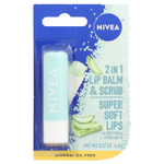 Nivea, Бальзам и скраб 2 в 1, алоэ вера, 4,8 г (0,17 унции)