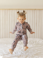 Утеплённый комбинезон с открытой ножкой Mjölk Sleep and Play Птички