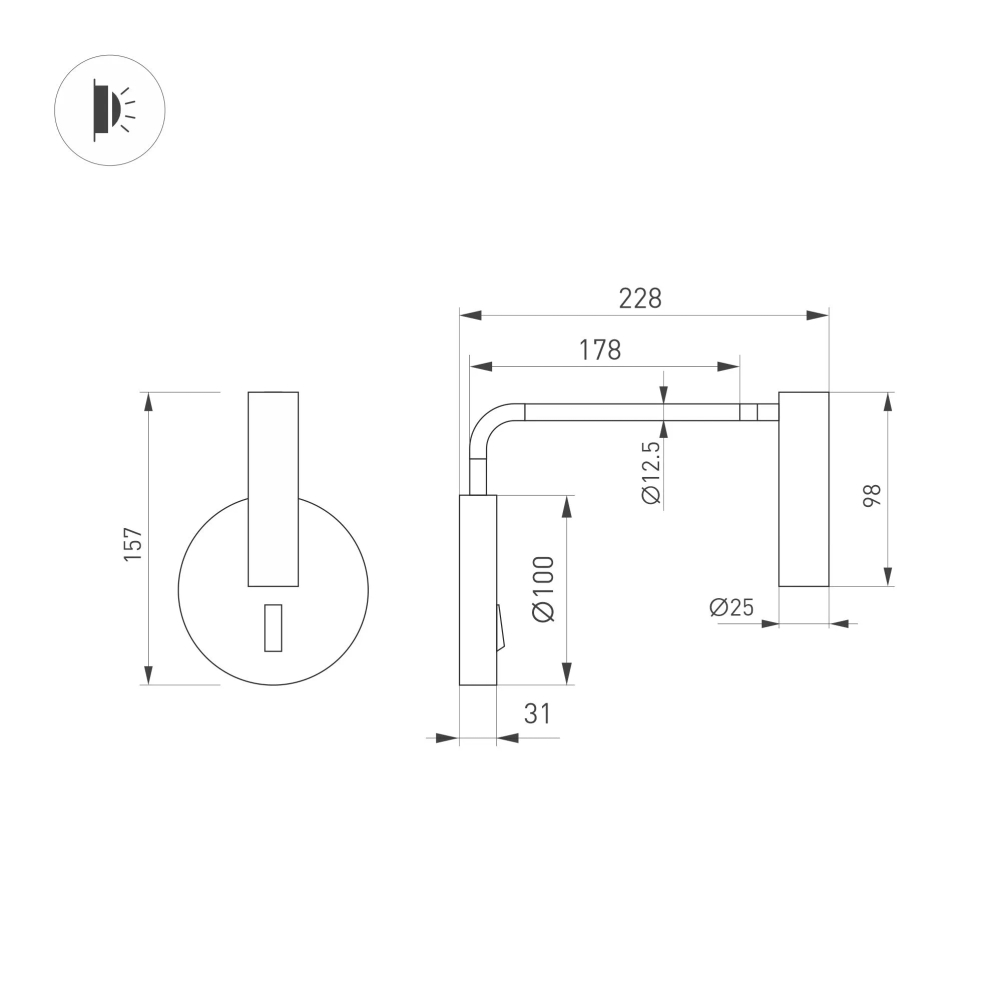 Светильник SP-VERDI-LONG-WALL-3W Warm3000 (WH, 20 deg, 230V) (Arlight, IP20 Металл, 3 года) 051666