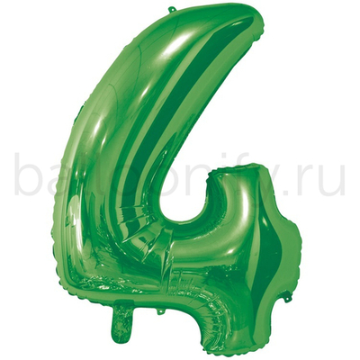 Шар ЦИФРА 4 Green 26" 66 см