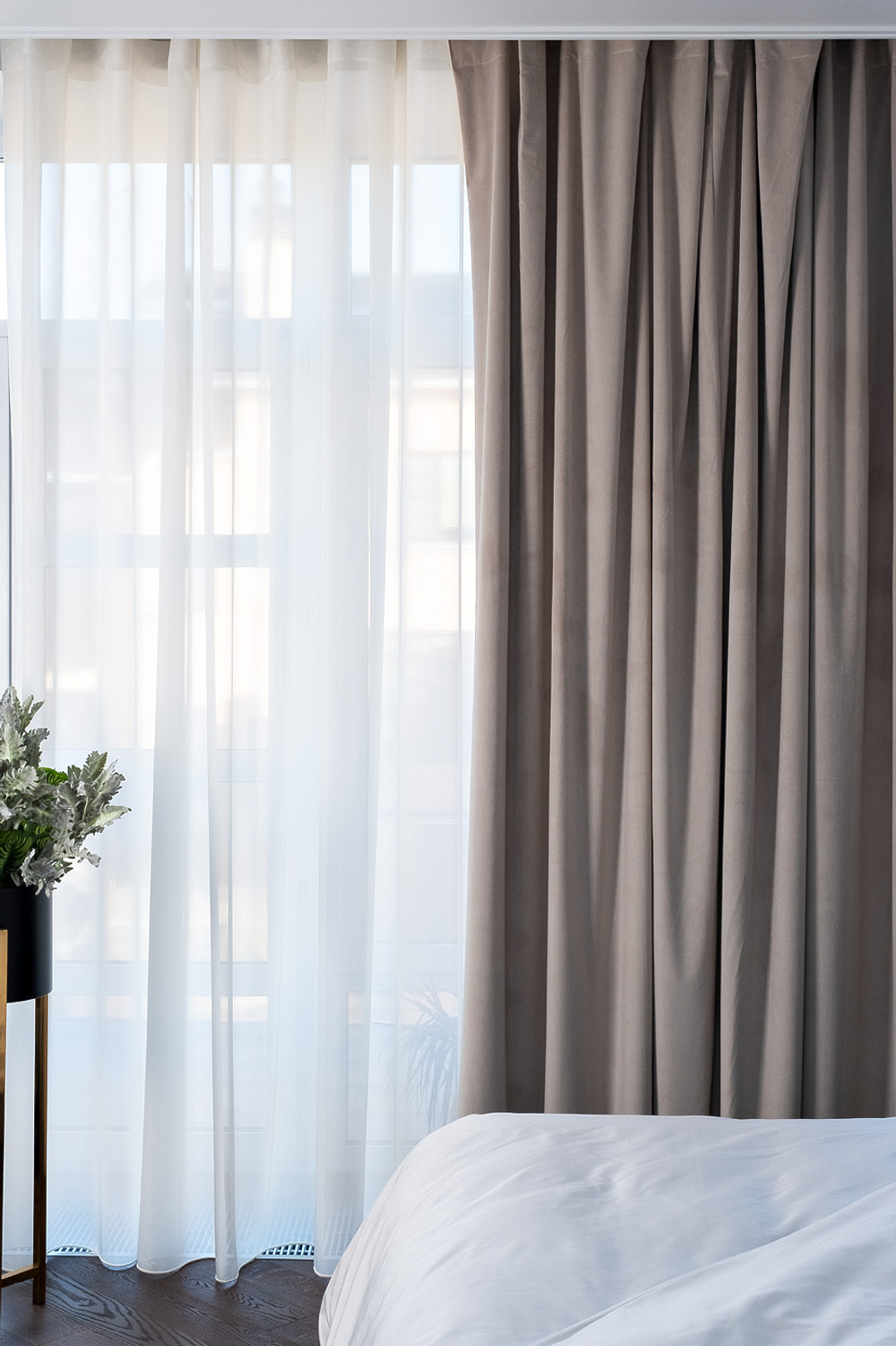 Портьера широкая с подкладом сшивная 260x275 Garda Decor Riviera-21 светло-бежевая