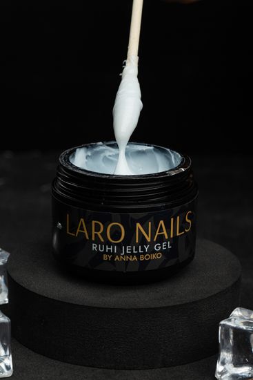 Гель желе Laro nails ruhi jelly gel #001 white mustang 30g