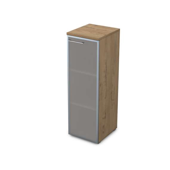 9НЛ.017.6 Пенал средний со стеклом (400*450*1245) , левый