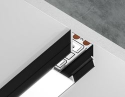 Ambrella Алюминиевый профиль накладной 10*10 для светодиодной ленты до 8мм Alum Profile GP1650BK