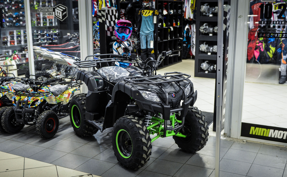 MOTAX ATV Grizlik Lux 200 cc 4TЧерно-зеленый