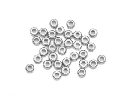 Бусина-Спейсер "Рондель" 2,8мм, серебро (10 штук)