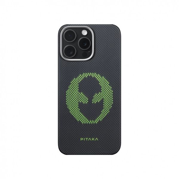 Чехол Pitaka Tactile Woven (Lumintex Edition) для iPhone 16 Pro Max, Пришелец | Alien