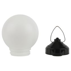 Светильник ЭРА НСП 01-60-003 подвесной Гранат полиэтилен IP44 E27 max 60Вт D150 шар белый