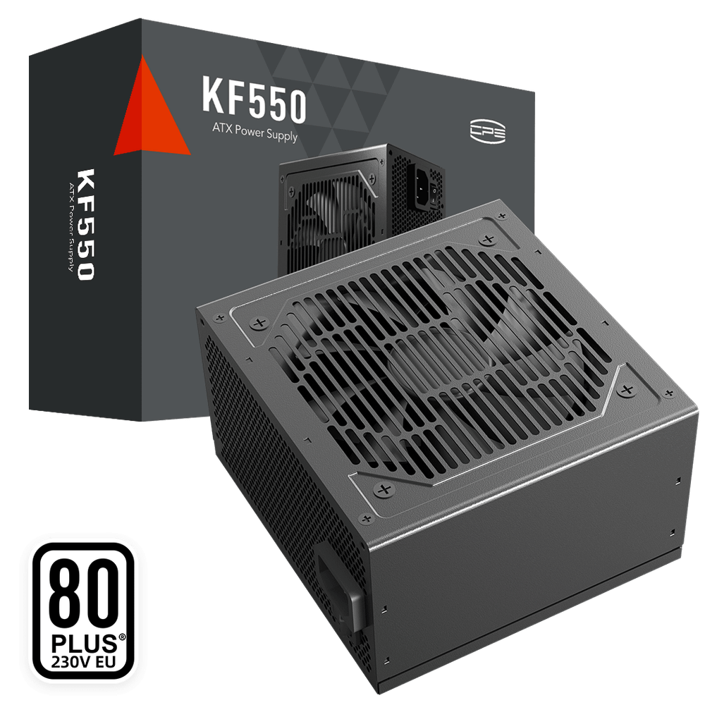 Блок питания PCCooler  550W, KF550, Non Modular, 80+ WHITE, КПД ≥85%, Fan 120mm, Черный, P3-F550-W1H