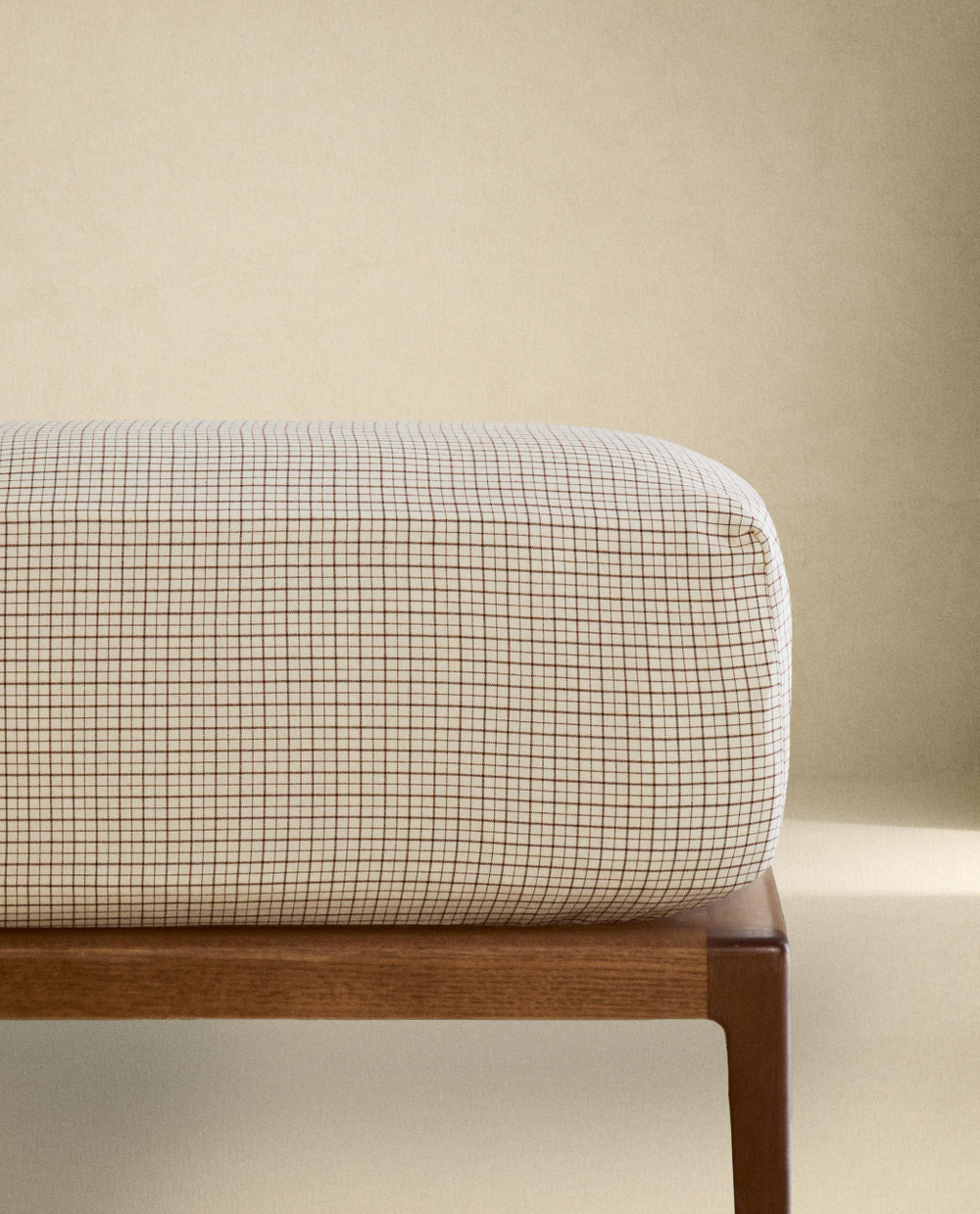 Zara Home - Простыня фланелевые клетчатые брюки, экрю, 180х200х30 см