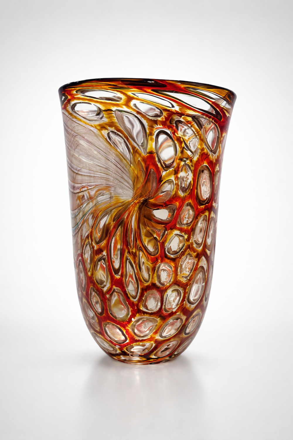 Ваза красно-оранжевая VASO#8