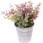 Искусственный цветок в кашпо белый