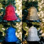 большая игрушка на елку - колокольчик с узором