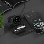 Беспроводное зарядное устройство Deppa 3 в1 (D-24011) для смартфонов с Qi/ Galaxy Watch/ Galaxy Buds 17.5W (черный)