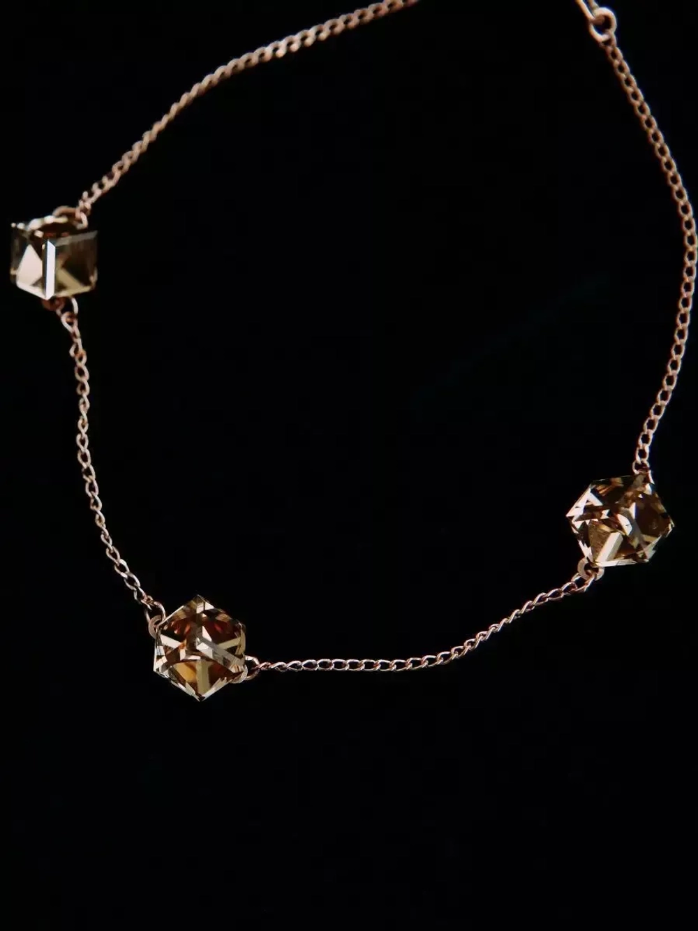 Браслет Миражи с кристаллами Swarovski цвета шампань