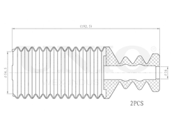 Комплект пыльника с отбойником UNIO DUC-50081