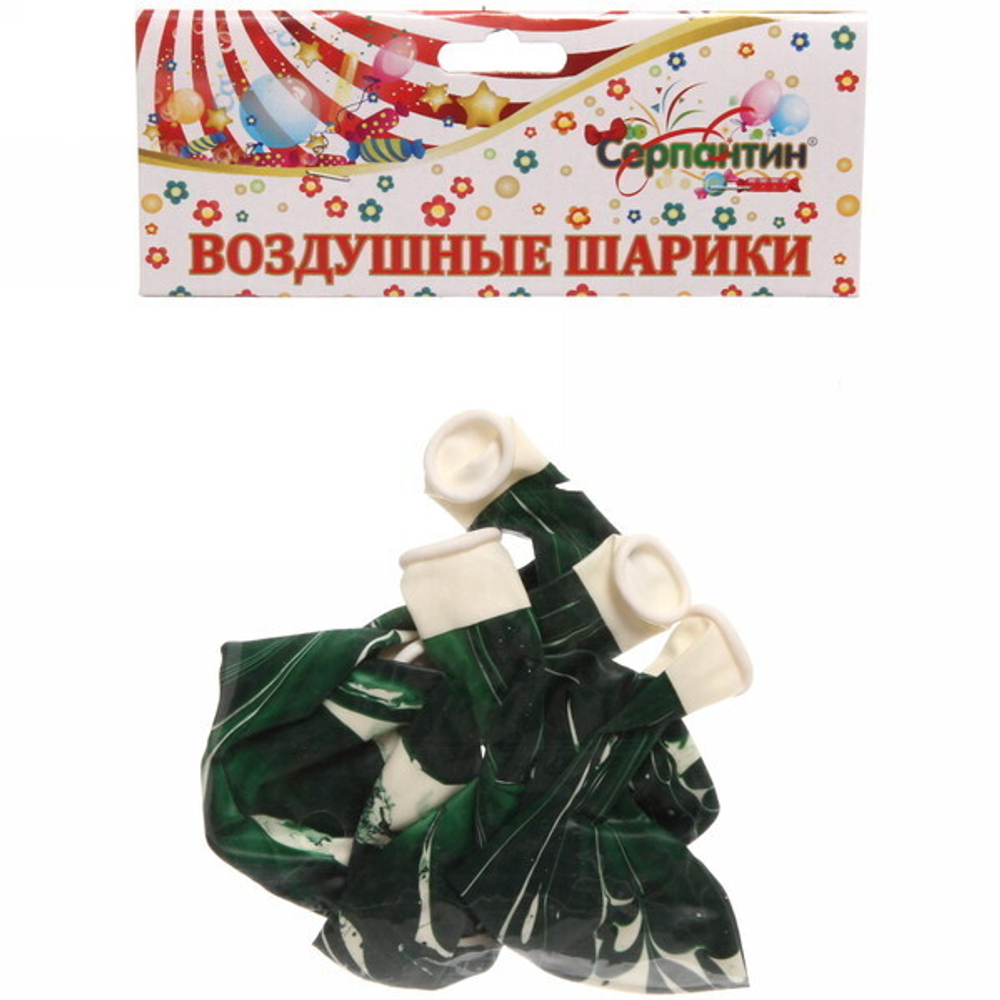 Воздушные шары «Мираж» 5шт 12»/30см зеленый