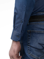 Сорочка мужская VESTER длинный рукав, цвет синий, бамбуковое волокно 58218 14