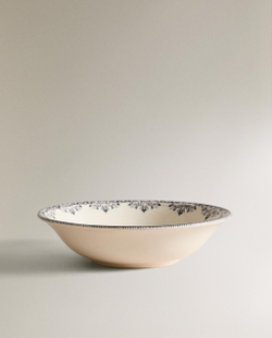 Zara Home миска из фаянса, цвет синий, 18.5 см · 8267/211