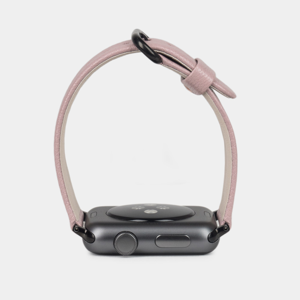 Ремешок для Apple Watch 44/45/46 mm кожи козы, пудрового цвета