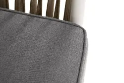 "Касабланка" диван 2-местный плетеный из роупа, каркас алюминий светло-серый (RAL7035) муар, роуп серо-коричневый 23мм, ткань серая 017