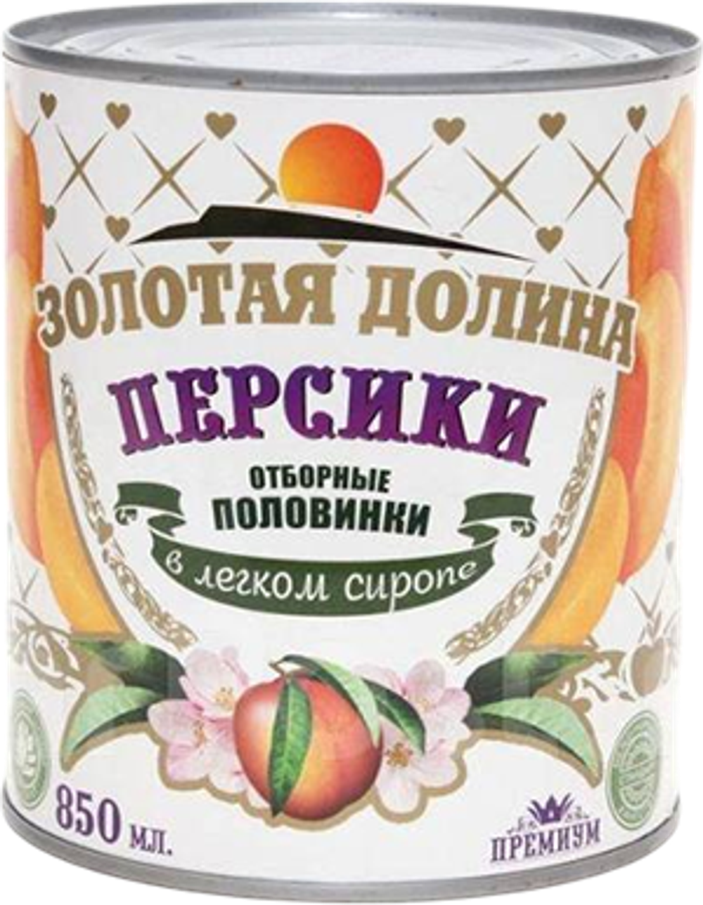 персики ЗД 850мл ж/б (1х12)