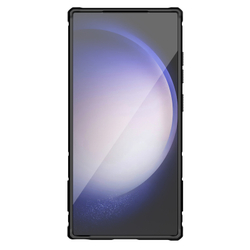 Чехол зеленого цвета (Dark Green) от Nillkin на Samsung Galaxy S24 Ultra с откидной крышкой для камеры и и поддержкой беспроводной зарядки MagSafe, серия CamShield Armor Prop Magnetic