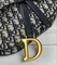 Сумка Dior Oblique жаккард синего цвета