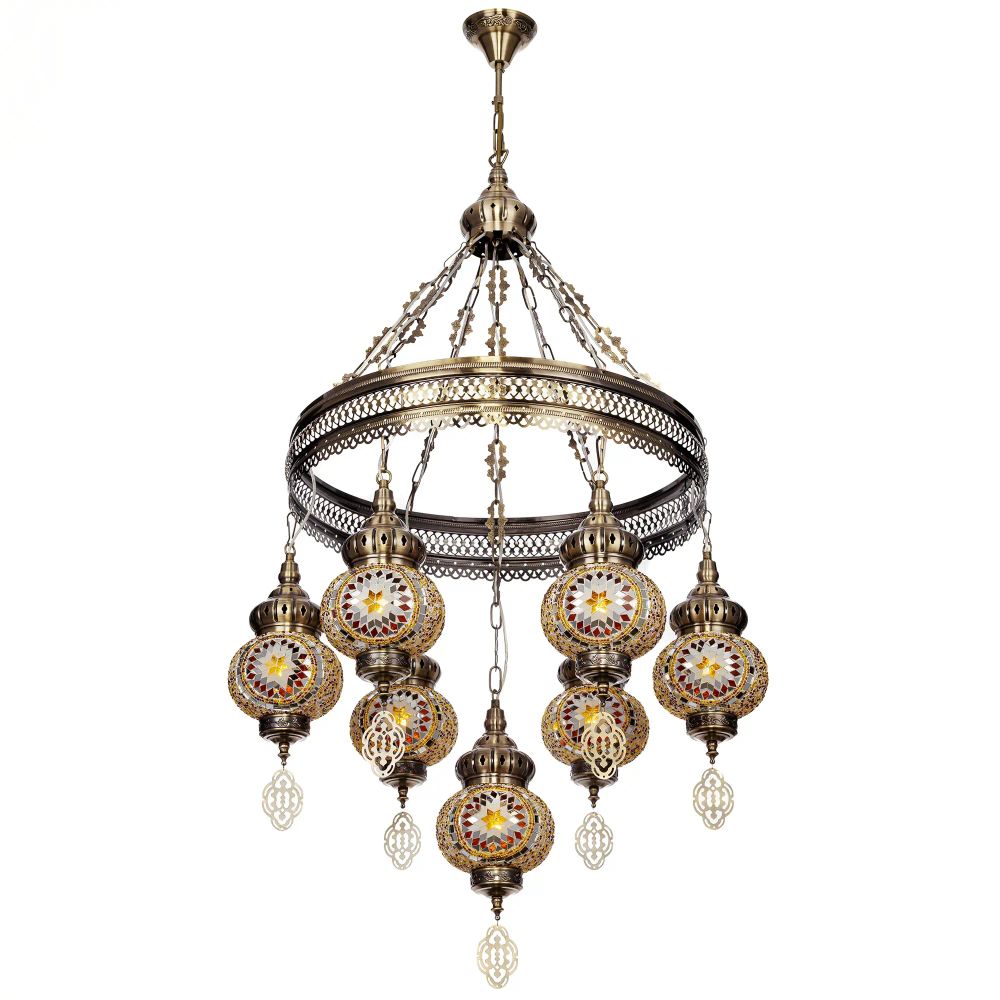 Citilux Каир CL419165 Люстра подвесная Мозаика Янтарь