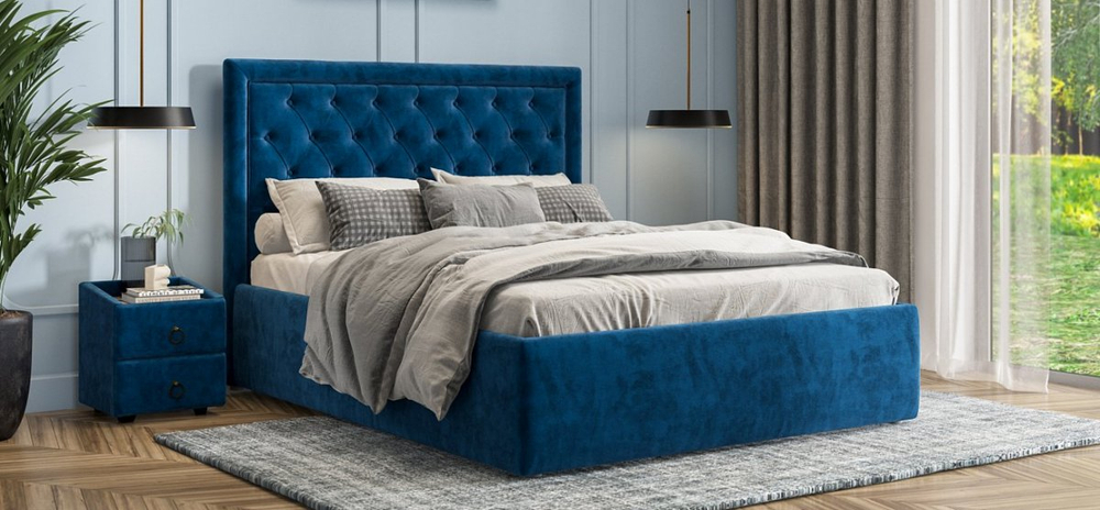 Тумба БОСС КЛАССИК Монолит Синий, Вяз каменный (последний экземпляр)