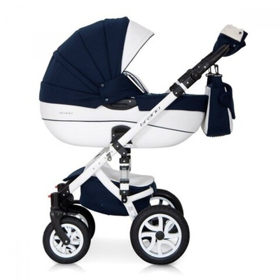 Детская коляска Riko brano ecco 3 в 1 (Синий/белый)