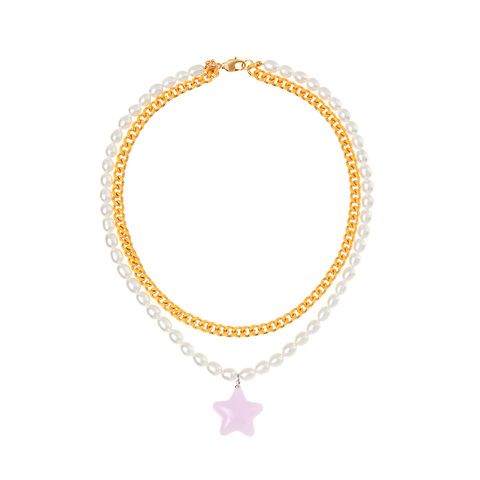 Neon Orange Star Necklace