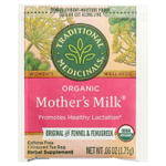 Traditional Medicinals, Organic Mother's Milk®, оригинальный продукт с фенхелем и пажитником, без кофеина, 16 чайных пакетиков в упаковке, 28 г (0,99 унции)
