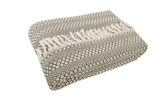 Плед-покрывало из хлопка "Venera", Узоры, цвет Коричневый